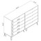 Manhattan Comfort Rockefeller 10-Drawer Double Tall Dresser in Nature and Rose Pink 156GMC6 - alternate 2